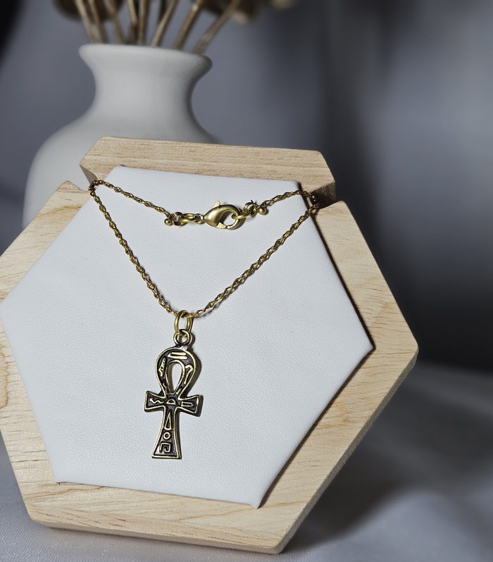 Handgemachte Halskette aus Kupfer mit dem Ankh-Symbol
